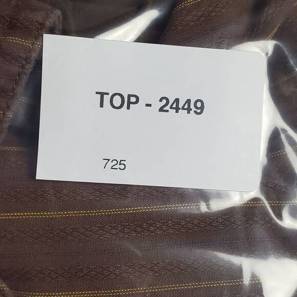 BKE Contour Men’s Long Sleeve Striped Button-Up Shirt Brown Medium Casual Dress - Picture 7 of 7